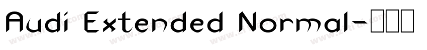 Audi Extended Normal字体转换